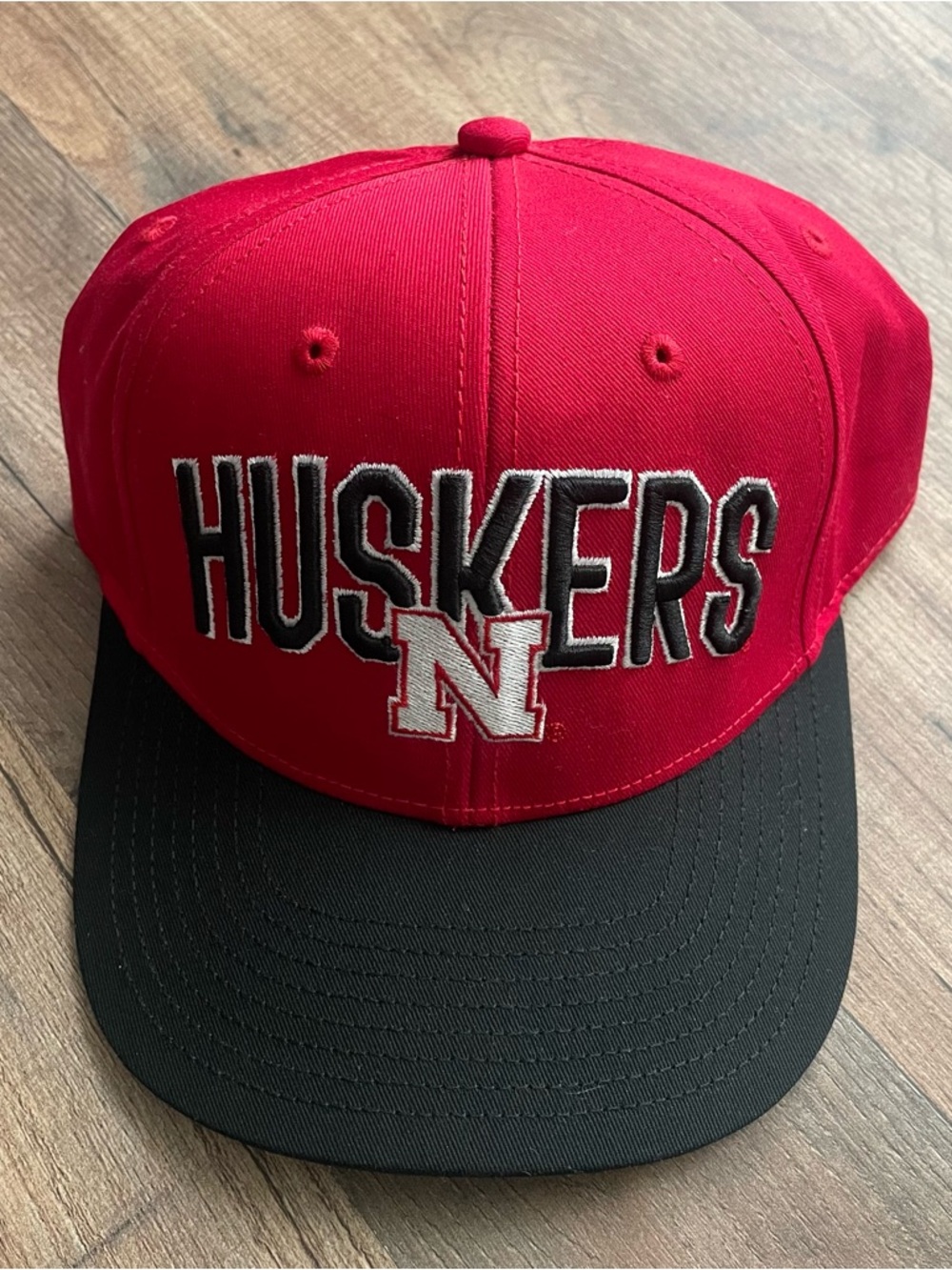 Nebraska Huskers Red and Black Snapback Hat